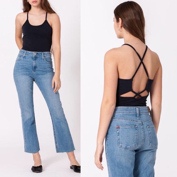 Cross Back Ribbed Bodysuit - Picture 2 of 6